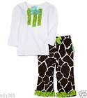 Shrimp and Grits girl zoo Pant set 2T  