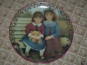 SISTERS ARE BLOSSOMS/ KINDRED MOMENTS C. Poulin Plate  