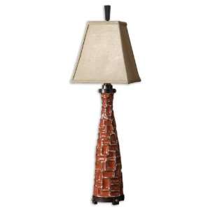 Uttermost 37 Inch Tahlia Lamp In Ceramic Body Finished In Red Glaze w 