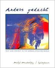 Anders gedacht Text and Context in the German Speaking World 