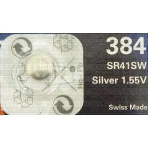  One (1) X Renata 384 Sr41Sw Silver Oxide Watch Battery 1 