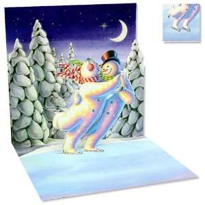 3D Greeting Card   DANCING SNOWMEN   Christmas 