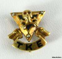 TAU KAPPA EPSILON   Vintage fraternity 14k Gold PIN  