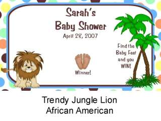 Trendy Jungle Lion Baby Shower Scratch Tickets FUN  