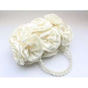 Simple & Elegant 3d Roses Bridal Accessories Beaded Handbag Evening 