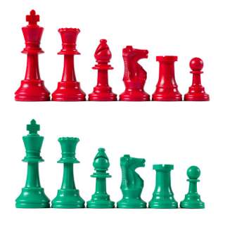 NEW 17 Staunton Red Chess Pieces for Chess Set  