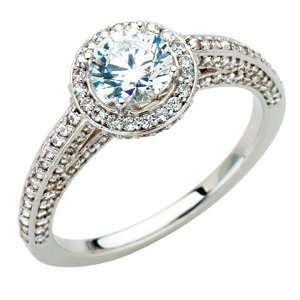  and Stylish 05.80 MM and 3/4 ct. tw. Semi Mount Engagement Ring 