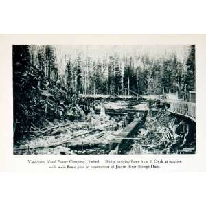  1915 Print Flume Construction Jordan River Storage Dam 
