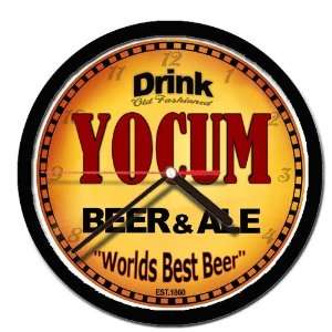  YOCUM beer and ale cerveza wall clock: Everything Else