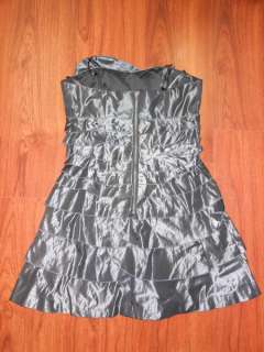 BCBG BCBGeneration  $375 Gun Metal Silver Feminine Formal 