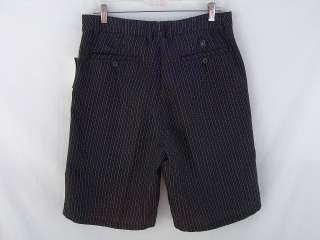 Neill Mens Walking Skate Shorts 33 Black Pinstripe NEW 885534912476 