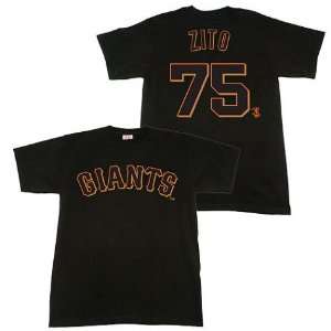  Men`s San Francisco Giants #75 Barry Zito Name and Number 