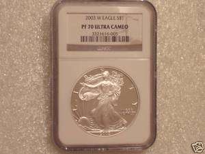 2003 LIBERTY EAGLE $1 DOLLAR SILVER PROOF COIN NGC PF70  