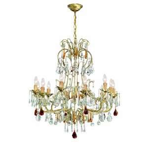 Crystorama Lighting Group 4722 GL Gold Leaf Venetian Twelve Light 