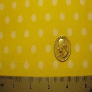  Cotton Fabric Small Dots Yellow: Home & Kitchen