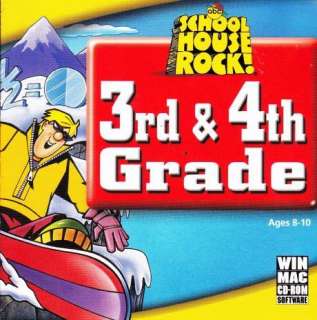SchoolHouse Rock 3rd & 4th Grade PC MAC CD math grammar science 