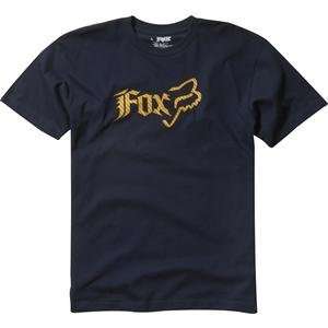  Fox Racing Side Head T Shirt   Large/Navy Automotive