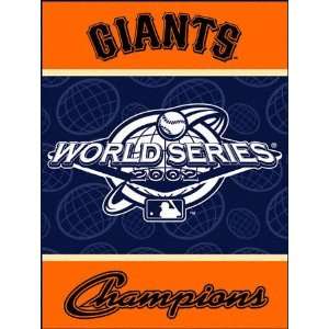 San Francisco Giants 2002 World Series Championship 60x80 Blanket 