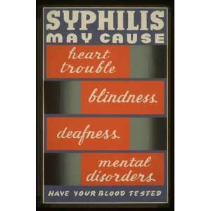com WPA Poster Syphilis may cause heart trouble, blindness, deafness 