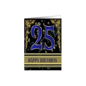   25th Birthday card with elegant golden highlights Card Toys & Games