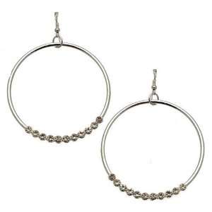  Yashica Silver Crystal Drop Hook Earrings 2 Jewelry