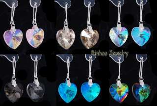 wholesale 24pair 14*14mm crystal glass dangle Earring  
