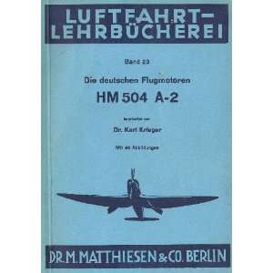   Hirth Motoren 504 A 2 Aircraft Technical Manual Hirth HM 504 Books