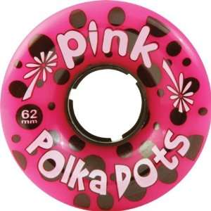  Pink Polka Dots 62mm 78a Skate Wheels: Sports & Outdoors