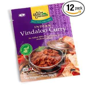 Asian Home Gourmet Indian Vindaloo Curry (Hot), 1.75 Ounce Packages 