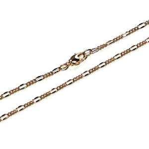 Gold Plated Triple Loop Chain Necklace: Jewelry