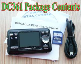 TFT LCD 4X ZOOM HD 5MP Digital Camera DSC DC361+1GB SD CARD/BLACK 