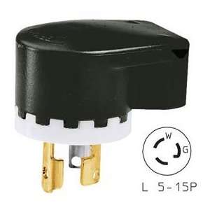  Techspec® Plug Ang, L5 15, 15a, 125v, Black/White: Home Improvement
