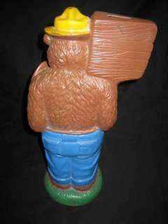 Classic Vintage 1972 Smokey the Bear 14 Play Pal Plastics Toy Bank 