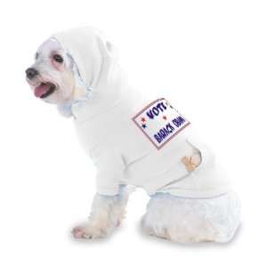   OBAMA Hooded T Shirt for Dog or Cat LARGE   WHITE: Kitchen & Dining