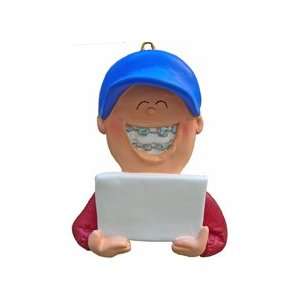   : Boy with Braces Ornament Christmas Personalization: Everything Else