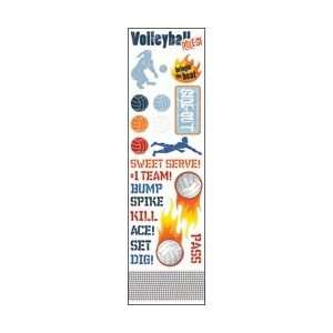  Volleyball Clearly Stickers 2.5X10 Arts, Crafts & Sewing