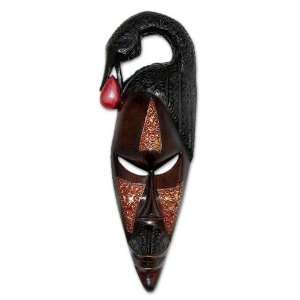  Ashanti wood mask, Sankofa Bird