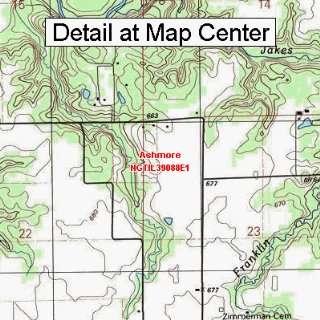 USGS Topographic Quadrangle Map   Ashmore, Illinois (Folded/Waterproof 