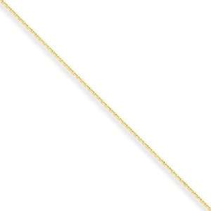   60mm, 10 Karat Yellow Gold, Diamond Cut Cable Chain   20 inch: Jewelry
