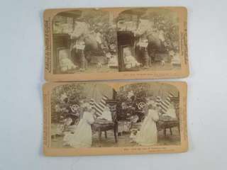 Antique Griffith Stereoview Card Set Santa Claus Christmas Tree 
