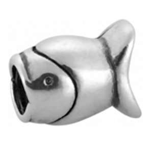  Avedon Polished Sterling Silver Fish Slide Charm: Jewelry