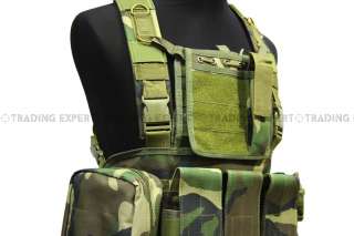 Military Molle Assault Woodland Camo Vest VT 01 00577  
