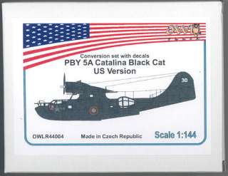 Owl Decals 1/144 PBY 5A CATALINA BLACK CAT U.S. VERSION Resin 