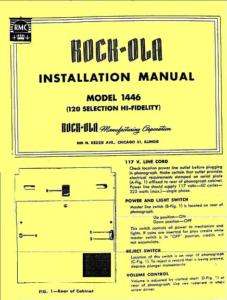 Rock ola model 1446 instruction and parts 78 pages  