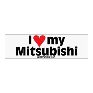  i Love My Mitsubishi   stickers (Small 5 x 1.4 in 