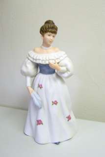   Interiors Porcelain Victorian Lady Figurine with Feather in Hand 1463