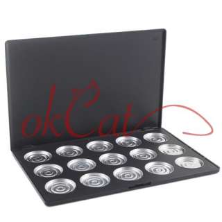 15 PCS 26mm Empty Eyeshadow Aluminum Pans with Palette  