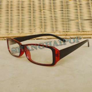 Slim Red/Black/Tea/Blue Frame Clear Lens Glasses Thin Fashion 