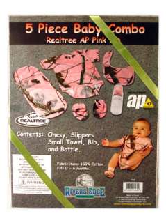 REALTREE PINK 5 PC BABY INFANT COMBO AP HD GIFT NEW 643323154304 