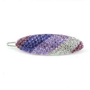 Perfect Gift   High Quality Glistering Barrette with Purple and Silver 
